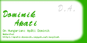 dominik apati business card